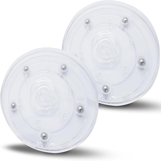 2PCS 4Inch Acrylic Lazy Susan Turntable Platter, Clear Turntable Organizer Round Rotating Plate Revolving Display Base for Spice Rack Table Cake Cookie Decorating