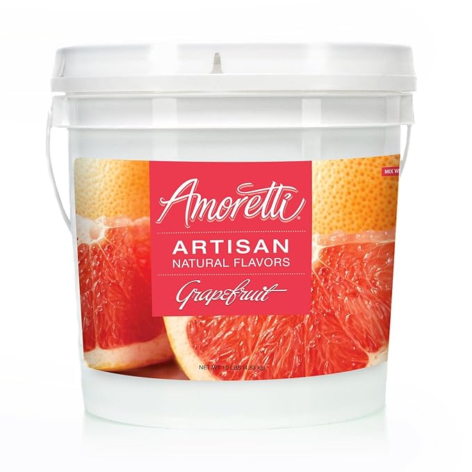 Amoretti - Natural Grapefruit Artisan Flavor Paste, 10 lbs, Perfect For Ice Cream, Beverages, Cakes, and more, Preservative Free, Vegan, Gluten Free, No Artificial Sweeteners, Highly Concentrated