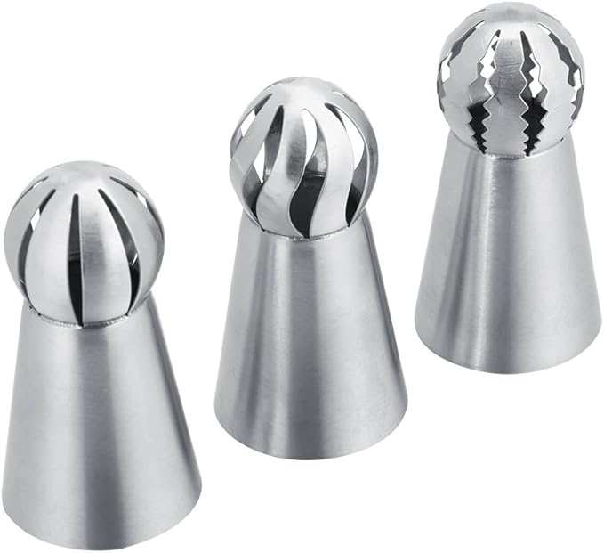Cake Nozzle, 3Pcs/Set Russian Flower Icing Piping Nozzles Tips Cake Decoration Pastry Cupcake Baking Tools For Pastry Decorating Tips Cupcake Buttercream Decorator