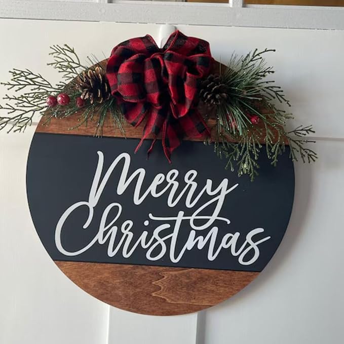 Merry Christmas Stencils for Painting Reusable Christmas Word Stencils for Crafts Holiday Drawing Templates for Wood Fabrics Door Mat Porch Hanger Winter Decor