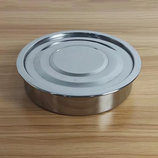 LABALPHA Lab Sieves Pan with Lid, 12'' Diameter, 304 Stainless Steel