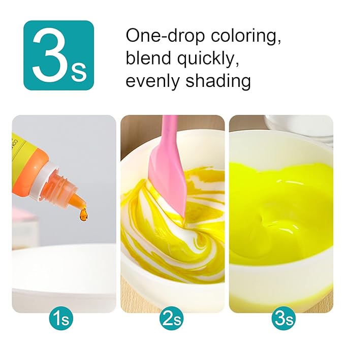 Food Coloring Liquid Eggs Dye Set - 12 Color Food Grade Food Color Edible Neon Cake Food Colorant for Cake Decorating Icing Cookies Supplies Kit, Slime Coloring, Fondant, 0.35 Fl. oz/Bottles