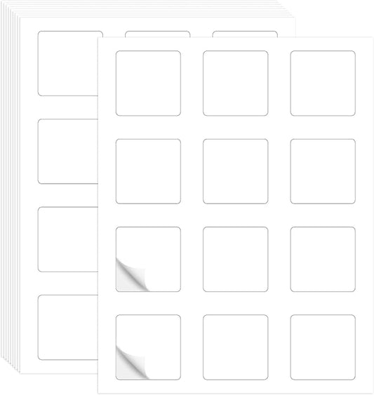 L LIKED 360 Printable Matte Square Sticker Labels 2”x2”- 12 Labels Per Sheet, 30 Sheets - Compatible with Laser & Inkjet Printings