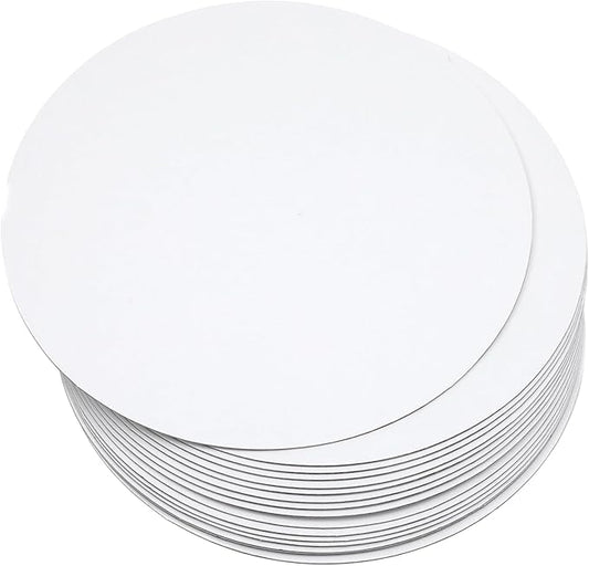qiqee 13 Inch White Cake Boards Round 40-Packs Circles Rounds Base Food-Grade Cardboard Cake Plate（Thinner But Stronger）