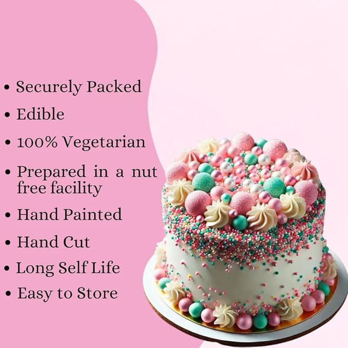 Confect Sprinkles - Love Disco Balls Sprinkles – Pink & Mint Pearl Mix, Decorative Cake Sprinkles for Cupcake & Cake Decoration – Vegan, Gluten-Free, Nut-Free, Soy-Free, Dairy-Free, Palm Oil-Free - 4.2 Oz