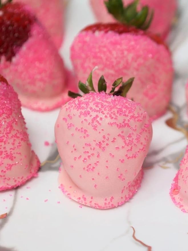 Pink Sanding Sugar 150g (5.3 oz) - Edible Sparkling Sugar for Baking Decorations, Cookies, Cakes, Cupcakes Ice Cream Toppers - Vibrant Pink Color Sugar Crystals