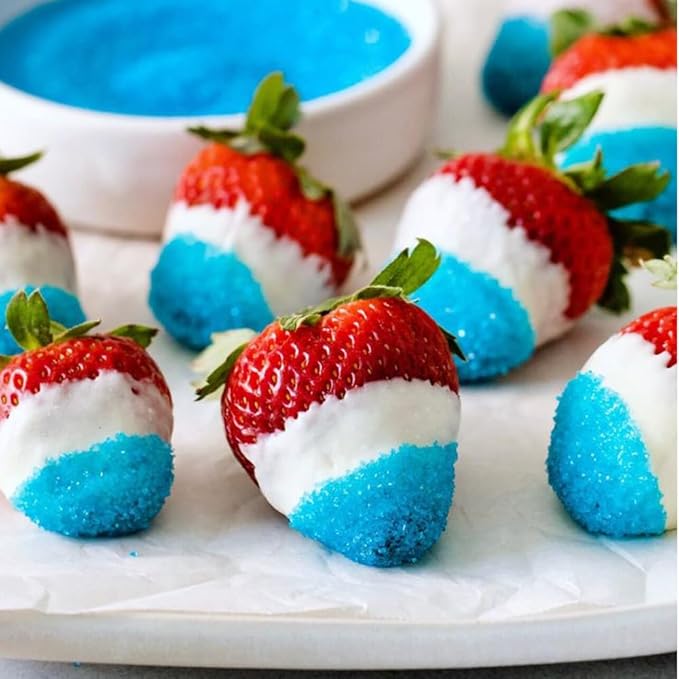 Blue Sanding Sugar 150g (5.3 oz) - Edible Sparkling Sugar for Baking Decorations, Cookies, Cakes, Cupcakes, Ice Cream Toppers - Vibrant Blue Color Sugar Crystals Winter Sprinkles