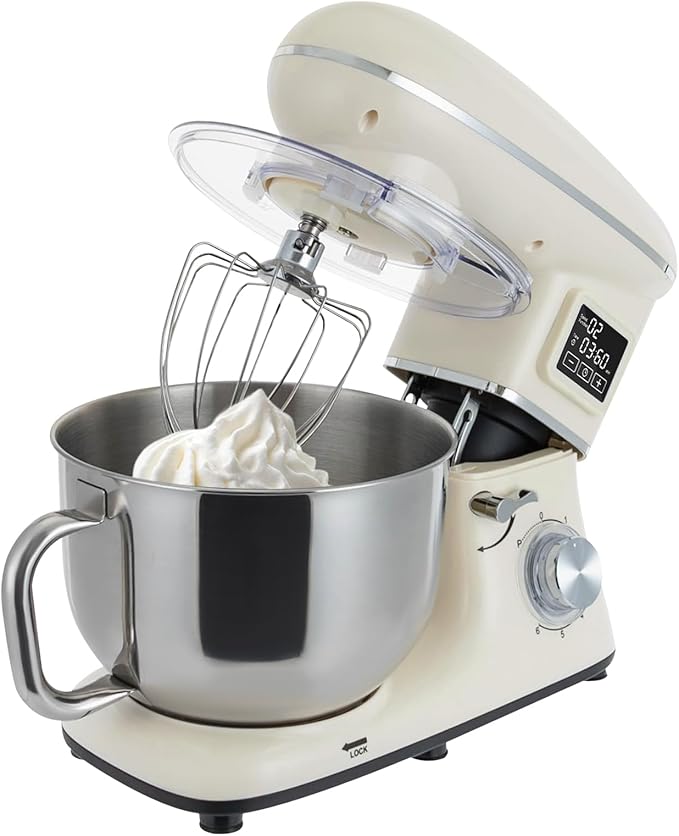 Stand Mixer, 6.5Qt 6+P Speed Household Stand Mixers Tilt-Head Food Mixer 1350W Kitchen Electric Mixer with Head-up Power Failure and Overheating Protection