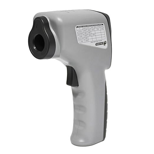 Escali Infrared Surface and Probe Digital Thermometer 40-inches Plug-in Probe, Two-in-One Adjustable Temperature Alert
