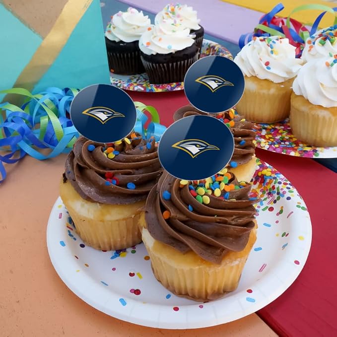 University of Tennessee at Chattanooga Primary Logo Cupcake Picks Toppers Decoration Set of 6
