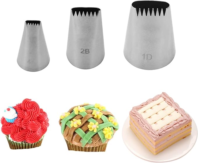 Symphony Wire Tips, Stainless Steel Icing Piping Nozzles For Pastry Fondant Tools (D)