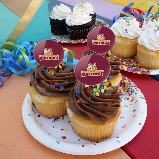 Brooklyn College Primary Logo Cupcake Picks Toppers Decoration Set of 6