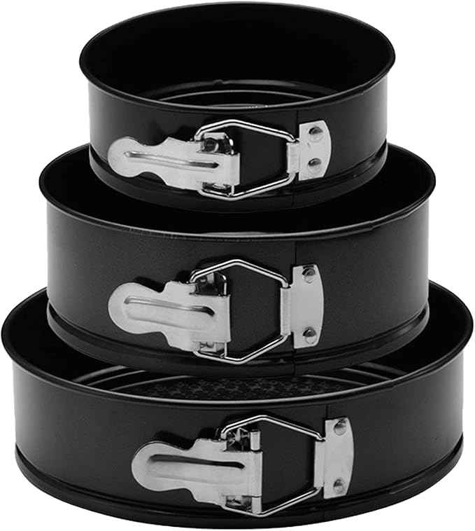 Springform Cake Pan Set Of 3 (5 7 9 Inch), Round Cheesecake Pan Nonstick Baking Pans Spring Form Cake Mold Baking Tool For Cheesecake, Tier Wedding Cakes