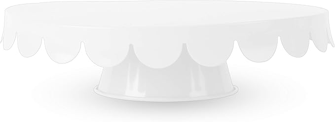 Twine White Stainless Steel Cake Stand, Set of 1, Cupcake Stand, Home Decor, Food Service, Dessert Accessory, 11-Inch Diameter, White