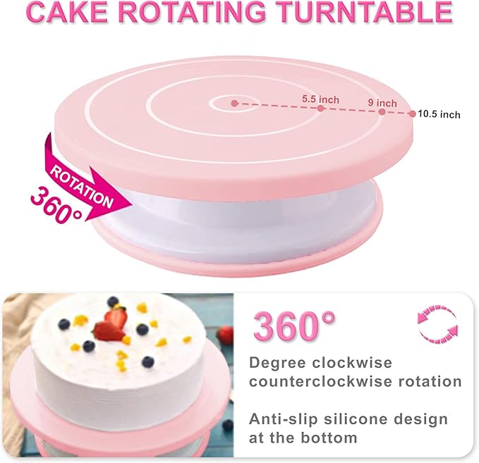 Cake Decorating Kit,Piping Bags and Tips Set,Cake Decorating Supplies,Frosting Piping Kit,Cake Baking Supplies for Beginners (255PC)