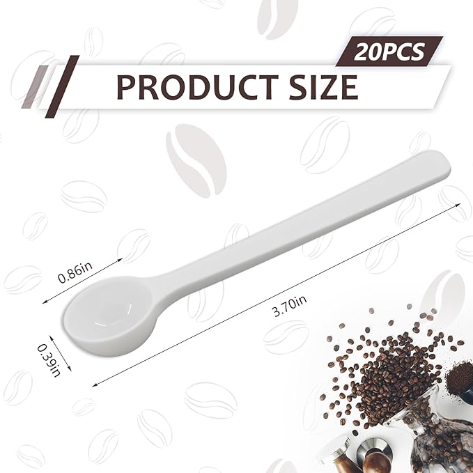 20 Pcs Teaspoon Measuring Spoons, Capacity 1g Reusable for Cooking and Baking, for Coffee Sugar Spices Nuts