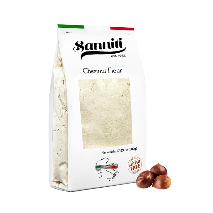 Sanniti Italian Gluten Free Chestnut Flour, 500 grams (Pack of 2)