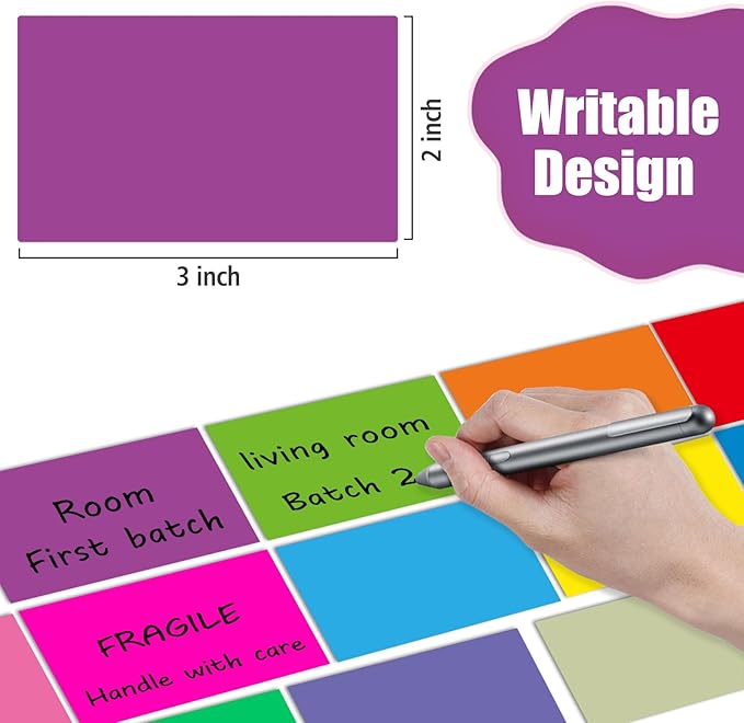 360 Pcs Colored Label Stickers,12 Colors 3" x 2" Color Coding Labels, Home Moving Labels, Name Sticker