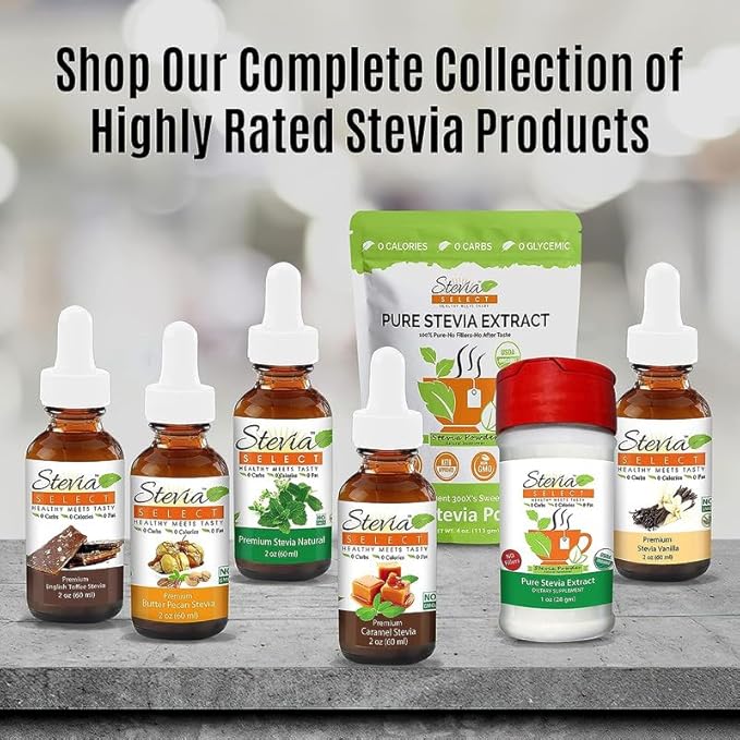 Stevia Select Liquid Stevia Drops - Zero Calorie Sweetener - All Natural Stevia Extract Sweetener Stevia Drops Sweetener Keto Sugar Substitute 2 Oz (2 Pack)