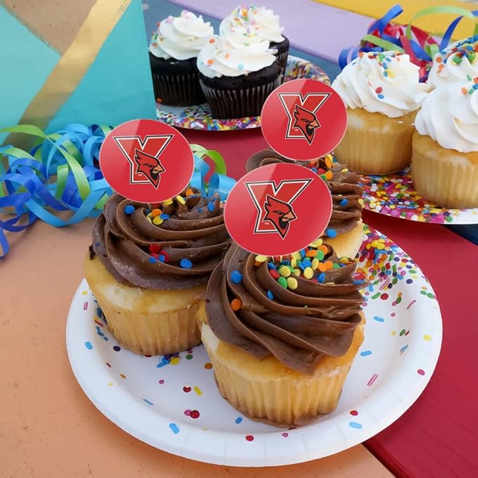York College Primary Logo Cupcake Picks Toppers Decoration Set of 6