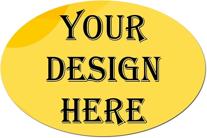 JOVELLO 100-1000 Custom Stickers - Personalized Labels Stickers with Image Logo and Text(Oval,1.5x2.25 Inch)