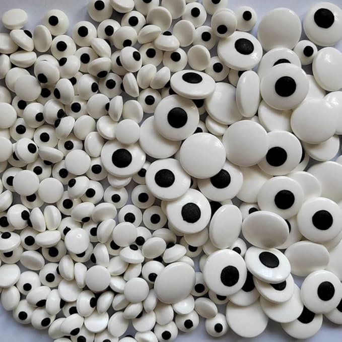 Eastron 2 Bottles Edible Candy Eyeballs Eyes Cake Cupcake Toppers Cookie Decorations Dessert Sprinkles for Halloween Christmas Birthday Party Supplies 5.4 Ounce, Two Size Mixed