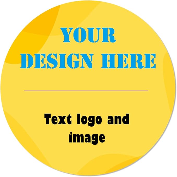 JOVELLO 100-1000 Custom Stickers - Personalized Labels Stickers with Image Logo and Text(Circle,2 Inch)