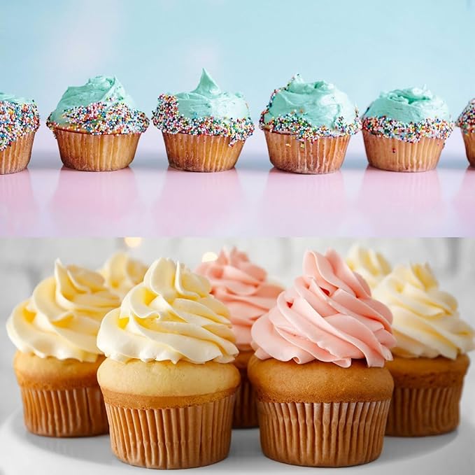 1000 Counts Heavy Duty Standard Natural Cupcake Liners Paper Cupcake Wrappers Bulk Cup Cake Cases 2 inches Baking Paper Cups for Baking Candy Cooking (Natural, 2 inches)
