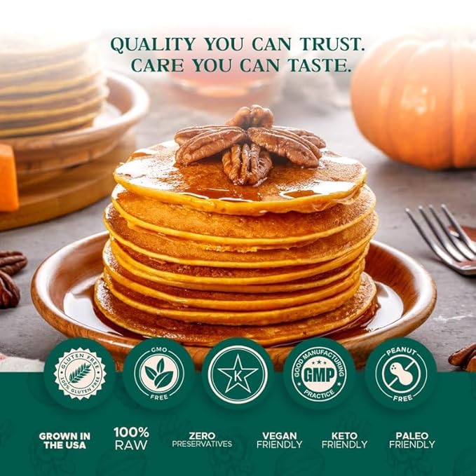 Premium Raw Pecan Halves 44oz (2.75 lb) | American-Grown, Non-GMO | Batch Tested Gluten & Peanut Free | No PPO or Preservatives | Rich Flavor for Snacking & Cooking