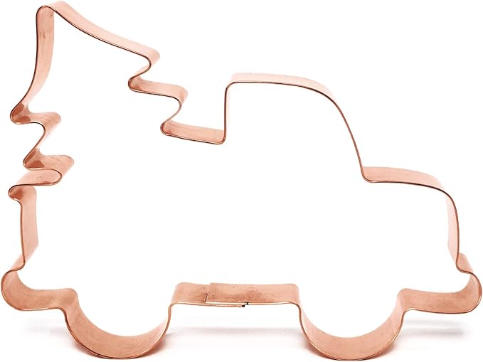 Pickup Truck with Christmas Tree Cookie Cutter 5.5 Inch Handcrafted in USA by The Fussy Pup