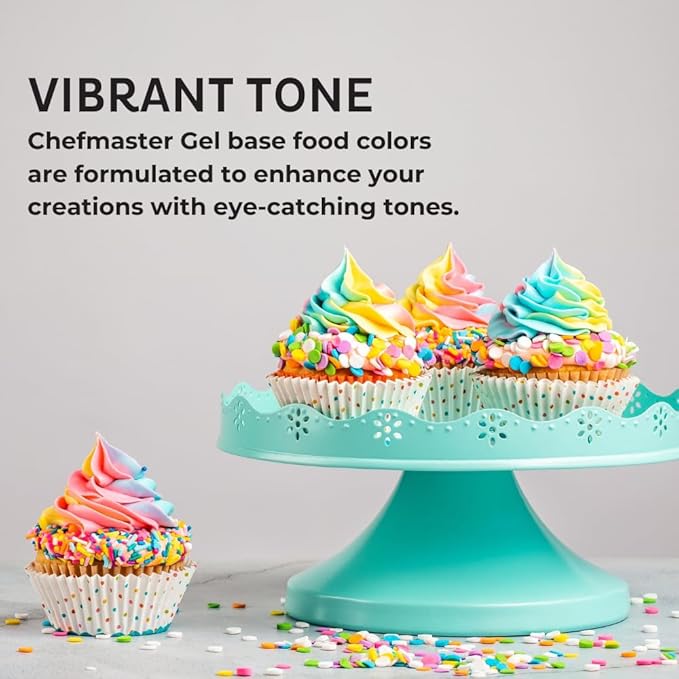 Chefmaster Violet Gel Food Coloring | Vibrant Color | Professional-Grade Dye for Icing, Frosting, Fondant | Baking & Decorating | Fade-Resistant | Easy-to-Use | Made in USA | 20 oz