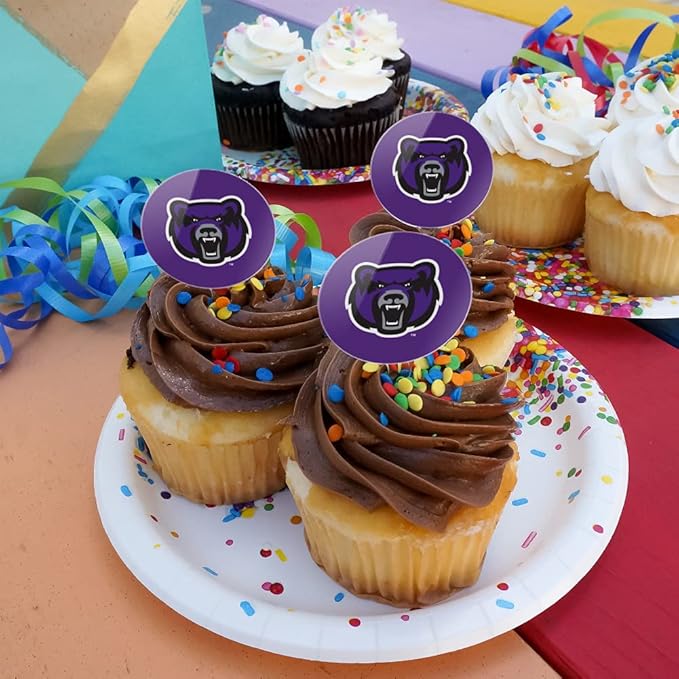 University of Central Arkansas Primary Logo Cupcake Picks Toppers Decoration Set of 6