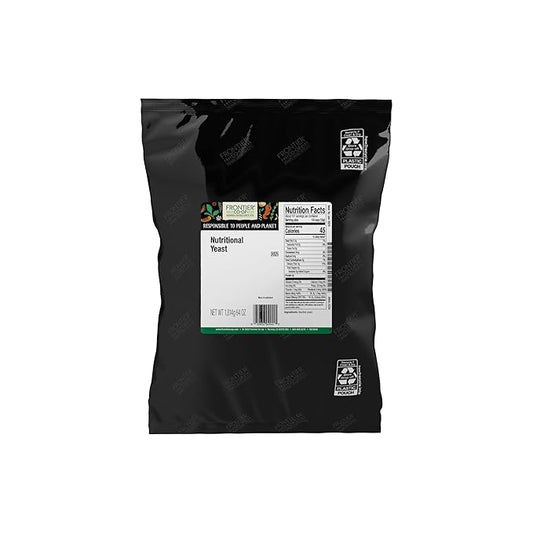 Frontier Co-op Nutritional Yeast, 4lb Bulk Bag - Savory Non-Dairy Cheese Flavor for Popcorn, Sauces, Dips