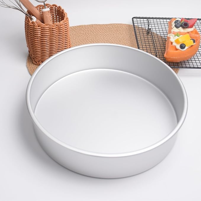10×3 round Cake Pan,Aluminum cake tin baing pan for birthday cake party (10×3 round Cake Pan)