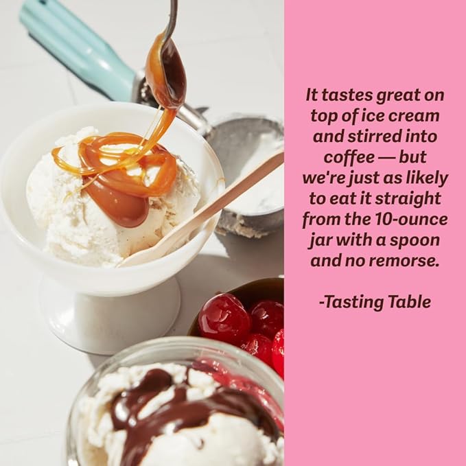 Coop's Salted Caramel Sauce: Rich and Buttery, Gourmet, All Natural, Handcrafted, Gluten Free, Non-GMO, Award Winning, Ice Cream Toppings, Desserts, 10 Ounce
