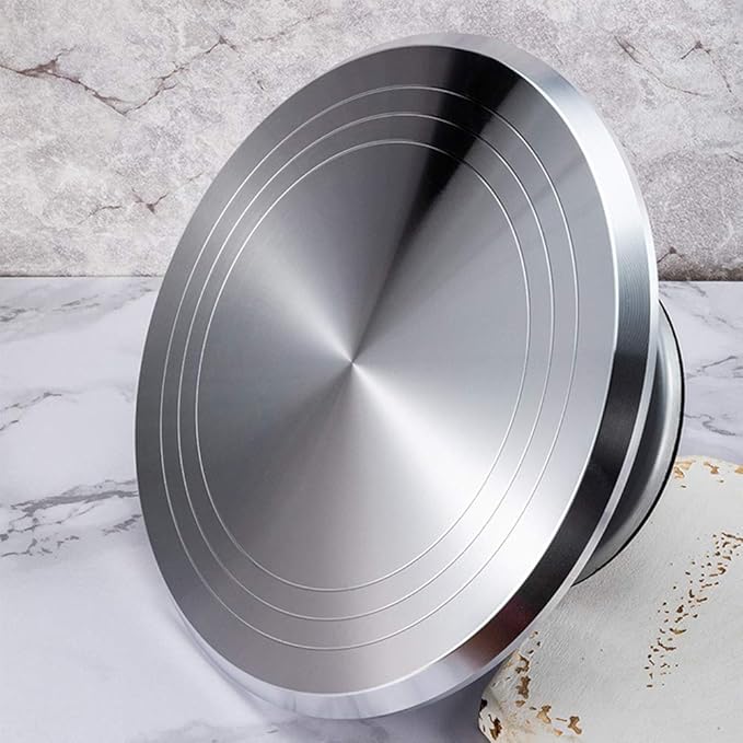 Cake Stand, Rotating Cake Decorating Stand Revolving Pottery Stand Turntable with Ball Bearings Diameter Heavy Duty 12 INCH