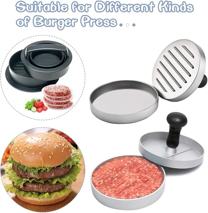 Hamburger Patty Paper Round 5.5 Inch, Set of 200, Non Stick Patty Paper Sheets for Burger Press, Patty Serperate and Cake Baking(4.5/6/7/8/9/10/12inch Available)