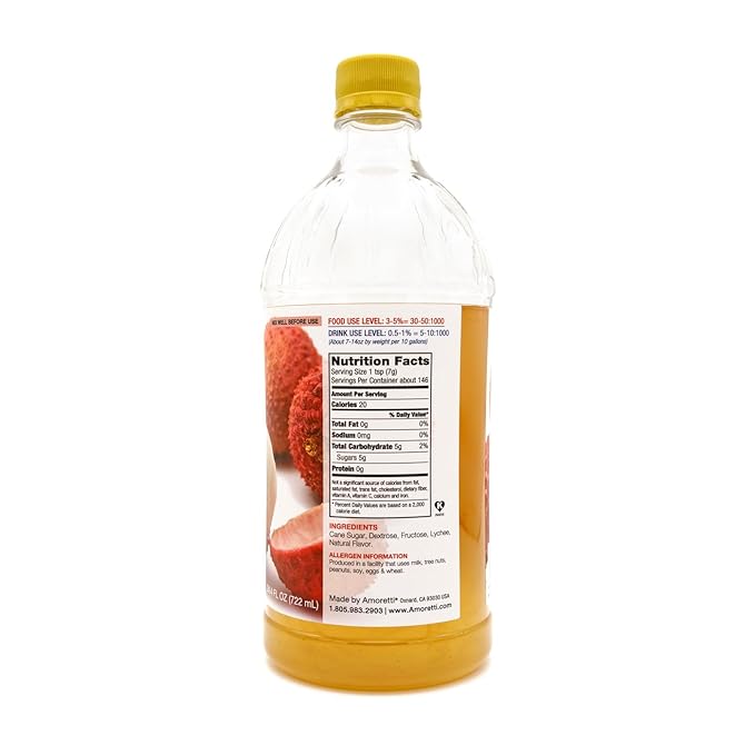 Amoretti - Natural Lychee Artisan Flavor Paste, 2.2 lbs, Perfect For Ice Cream, Beverages, Cakes, and more, Preservative Free, Vegan, Gluten Free, No Artificial Sweeteners, Highly Concentrated