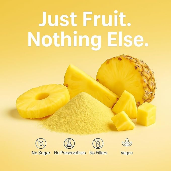 Confect Pineapple Powder | Pure & Natural Fruit Powder for Smoothies, Baking, Beverages, Juices, Tea & DIY Recipes | Vegan, Gluten-Free, No Added Sugar – 8 OZ