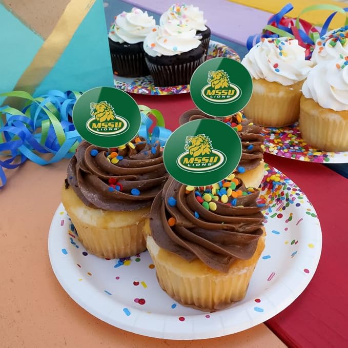 Missouri Southern State University Primary Logo Cupcake Picks Toppers Decoration Set of 6