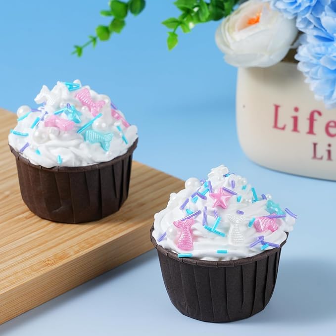 Mermaid Sprinkles for Cake Decorating – Edible Pearl & Star Sugar with Jimmies (Blue, Pink, Purple) – Ocean & Unicorn Theme Sprinkles Mix for Cupcakes, Cookies, Donuts – Birthday Party Baking Supplies