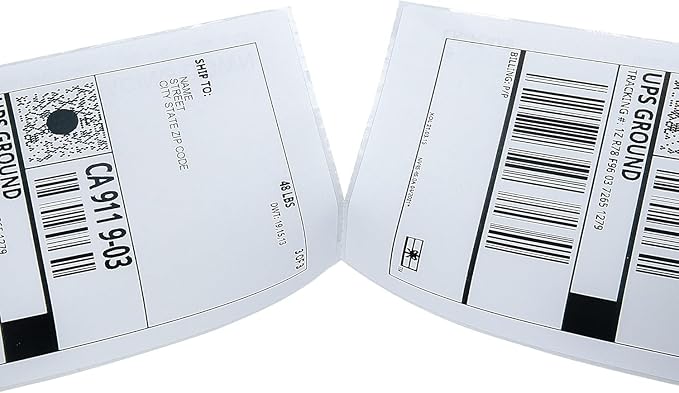 L LIKED 4000 4x6 Thermal Labels Fanfold, Direct Thermal Shipping Labels - Perforated and Strong Adhesive