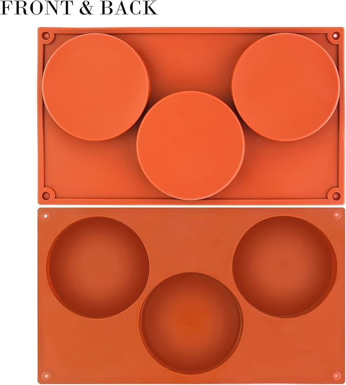 Large Round Disc Candy Silicone Molds 2-Bundle