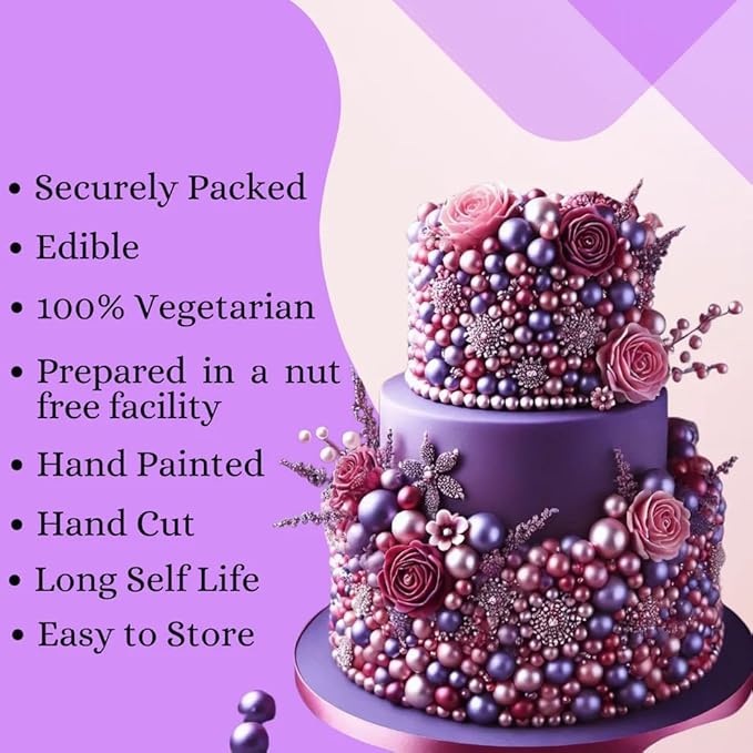 Confect Love Disco Balls Decorative Sprinkles – Pink, Purple & Silver Candy Pearls for Cake Decorating, Cupcakes, Cookies & Desserts – Edible Sprinkle Mix | Vegan, Gluten-Free, Nut-Free, Soy-Free, Dairy-Free, Palm Oil-Free- 4.2 Oz