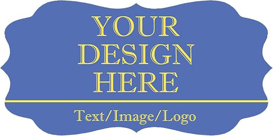 Custom Stickers 70-1000 Personalized Labels for Birthday Party Wedding, Customized Stickers for Business Logo(2-Fancy Frame)