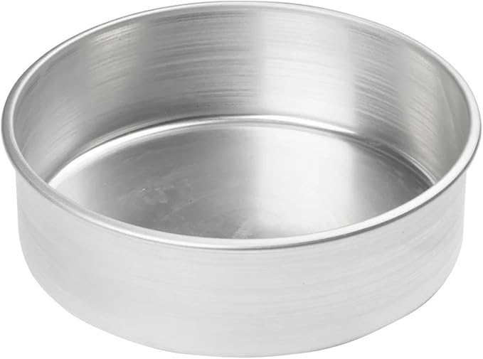 Heavy-Duty Round Aluminum Layer Cake Pan – Professional Bakeware for Baking Layered Cakes Even Heat Distribution Easy Release (9"x3")