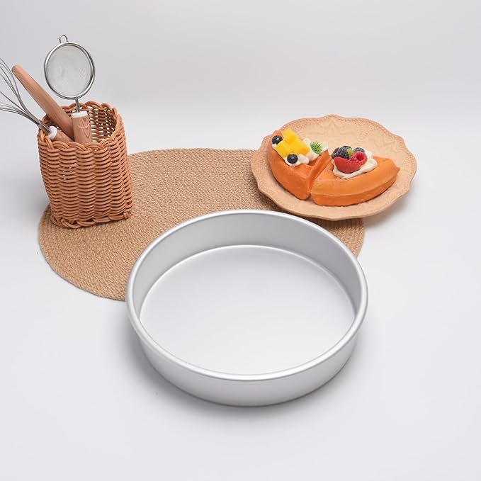 9×2 round Cake Pan,Aluminum cake tin baking pan for birthday cake party (9×2 round Cake Pan)