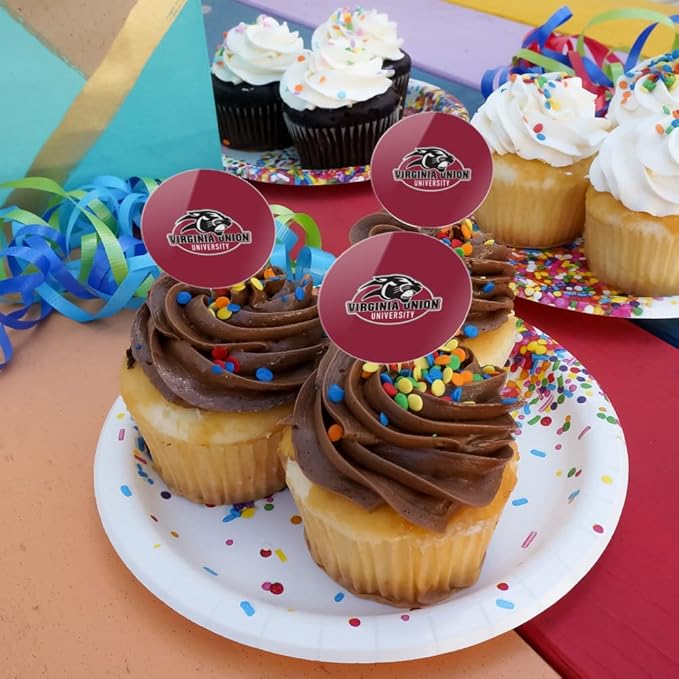 Virginia Union University Primary Logo Cupcake Picks Toppers Decoration Set of 6