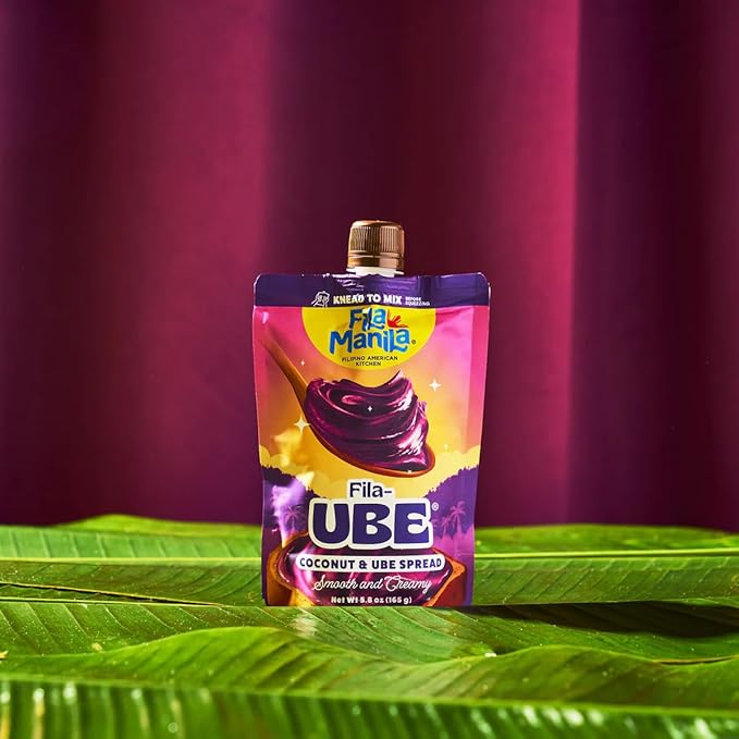 FilaManila Ube New 2024 Coconut Spread - Filipino Sweet Ube Halaya Purple Yam Spread, Vegan, Gluten-Free, No Artificial Colors or Flavors, Perfect for Toast, Desserts & Pastries (3 Pack) - As Seen on Shark Tank & TikTok