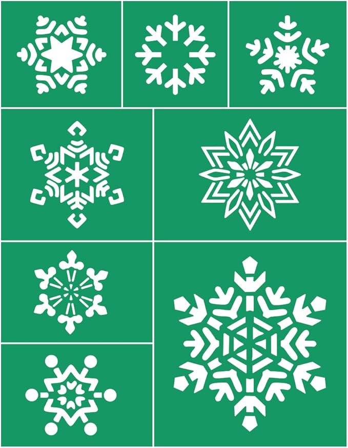 DGAGA Christmas Silk Screen Stencils Reusable Self Adhesive Christmas Chalk Mesh Transfers Silkscreen Pattern Stencil for Winter Decoration, DIY Home and Wood Signs